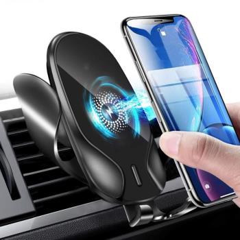 車載汽車手機無線充電器車內出風口導航架自動感應支架快充通用