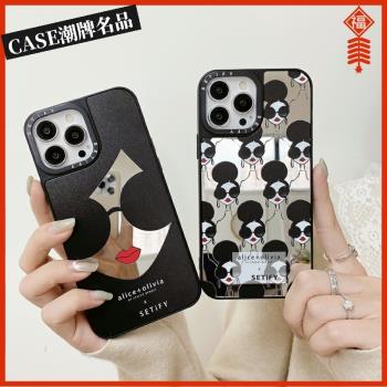 CASE墨鏡女孩手機殼個性蘋果