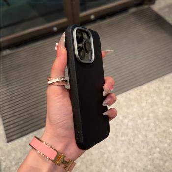 高階感荔枝紋素皮立體皮紋軟殼適用三星s24Ultra手機殼s23FE大孔s22plus/s21+/20FE男note20防摔A54/a55防滑g