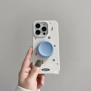 ins小眾可降解彩色字母適用14新款12pro女生iphone11蘋果13promax手機殼14p矽膠支架8女76plus情侶SE2男3文藝