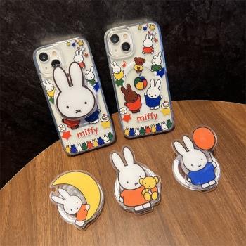 米菲兔家族磁吸支架適用於蘋果16promax/15手機殼iPhone14pro/13軟12/11