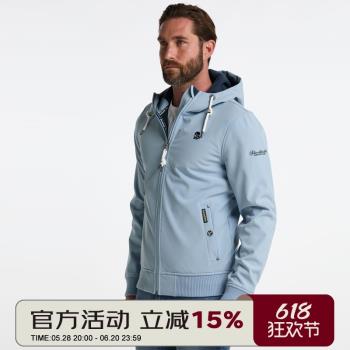 年終清倉！細節美如畫！防風防水保暖加絨秋冬男連帽軟殼夾克外套