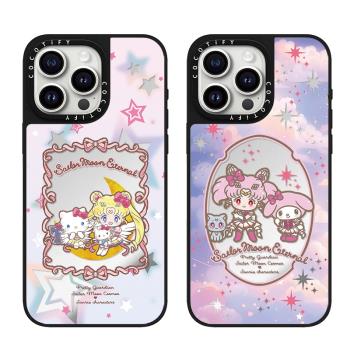 CASE可愛美少女戰士Hello Kitty貓適用iphone16pro手機殼15promax蘋果14保護套13鏡面MagSafe磁吸12卡通11女
