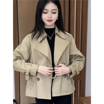 春秋風衣女短款2025年新款韓版收腰顯瘦高階小個子氣質女士短外套