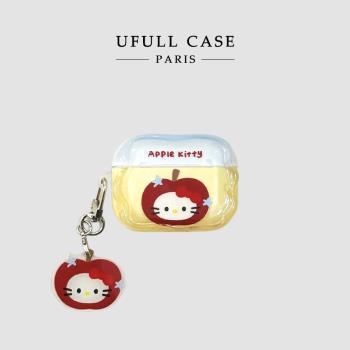 ufull日韓卡通蘋果頭套貓咪適用airpods4蘋果耳機保護殼airpodspro2代無線藍牙耳機套airpods3軟殼1/2代女款