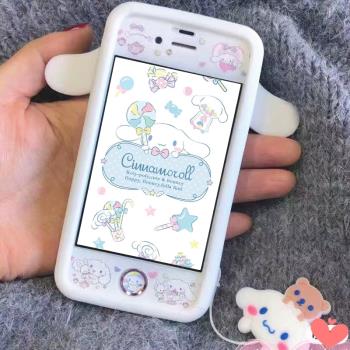 12pormax防窺卡通11彩膜鋼化玻璃7P高畫質4S防摔5SE軟邊6S/7plus8女