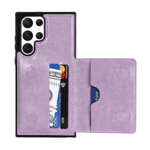 適用三星S22Ultra手機殼卡包可放卡Galaxy S23+皮套S24軟皮保護套插卡套帶卡槽錢包裝證件門禁卡