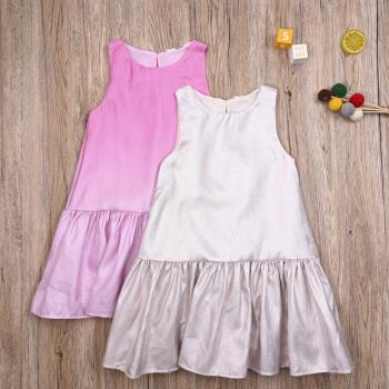 H外貿歐美女童春秋夏款休閑禮服裙子 女孩洋裝連衣裙公主裙背心裙