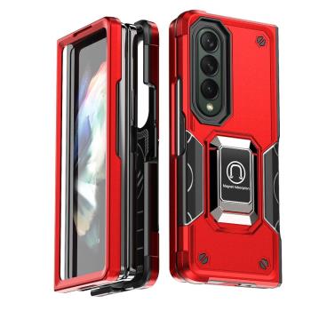 適用三星zfold6手機殼二合一殼加強加厚防摔保護套新款指環車載支架fold 4三星折疊屏zfold5簡約硬殼zfold4男