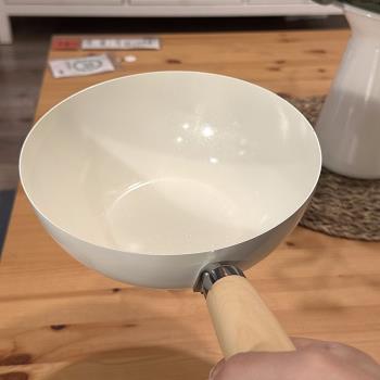 0氟不粘鍋陶瓷小炒鍋一人食小鍋寶寶平底鍋炒菜電磁爐燃氣專用