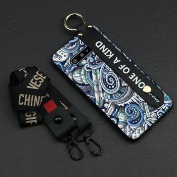適用於潮牌男款LG V60腕帶手機殼V60 ThinQ 5G掛繩塗鴉保護套支架
