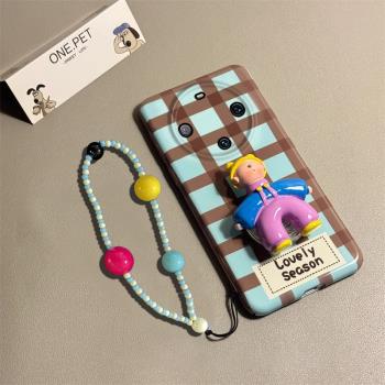 ins韓系卡通格子可愛適用三星GalaxyS25手機殼S24Ultra硬殼S21/S22FE保護套S23+防摔全包S25Ultra女款A53/A54