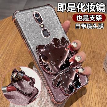適用oppoA9手機殼oppoA9x保護oppo矽膠套A9全包PCAM10防摔opa透明A9x軟殼帶支架opopa女高顏值鋼化膜鏡子可愛