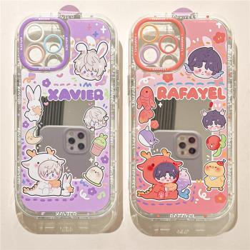戀與深空適用蘋果16Pro手機殼十六五iPhone15/14promax沈星回13祁煜黎深平果12鏡面xs矽膠r全包7/8plus保護套