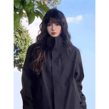 可拆卸三合一沖鋒衣男外套秋冬季潮牌防風防水情侶戶外登山服夾克