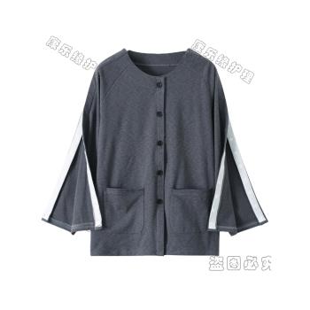 秋冬加厚病號服護理服易穿脫臥床老人骨折術後康復家居服德絨睡衣