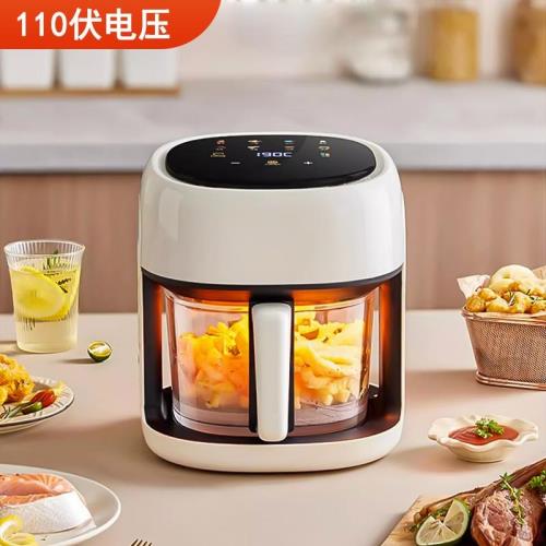 110V伏空氣炸鍋家用全自動可視一體無油煙香港臺灣電炸鍋小家電