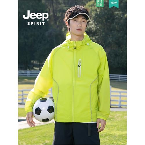 JEEP SPIRIT冰絲防曬衣男夏季高爾夫足球高級場所經典情侶皮膚衣