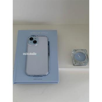 韓版ins小眾簡約透明防摔亞克力適用於iphone15/14promax/13/12/12mini/11手機殼保護套蘋果