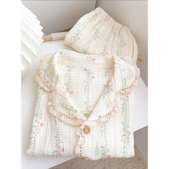 公主風法式奶系女純棉家居服睡衣