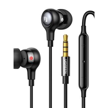 綠聯3.5mm有線耳機入耳式高音質遊戲聽聲辯位帶麥臺式電腦圓孔