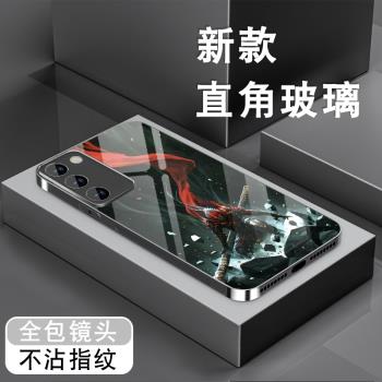 適用三星s21手機殼s21ultra大聖歸來S21+潮牌男s21fe全包新款鋼化玻璃Galaxy動漫高階感手機保護套防摔硬外殼