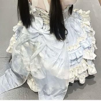 芙蝶之心Lolita原創洋裝jsk掛脖日常連衣裙蝴蝶結公主風洛麗塔