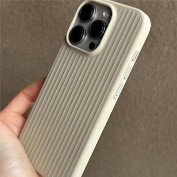 Magsafe磁吸無線充電適用蘋果15promax瓦楞手機殼iphone14Pro啞光磨砂13pm高階情侶plus簡約12光柵保護套超薄
