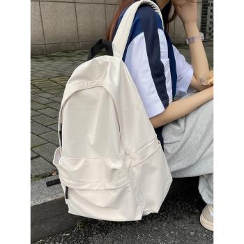 無印書包女大學生韓版ins大容量簡約純色揹包初中高中生雙肩包女
