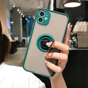 適用於蘋果xr手機殼iPhone11矽膠X全包鏡頭11pro一體指環扣xsmax支架xs車載防摔軟殼max磨砂半透男女外殼