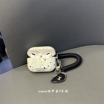 ins簡約油潑卡通小熊掛墜airpods pro2代無線藍牙耳機保護套1代殼3代