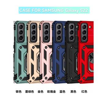 適用三星Galaxy S24ultra軍士推窗盔甲保護套S23+指環支架防摔手機殼S21/20FE升級版A16二合一防摔車載note20