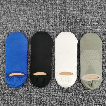 出口日單襪子男純棉襪夏季薄款壓力運動船襪防滑矽膠隱形淺口男襪