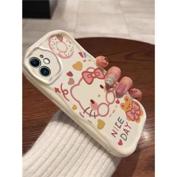 凱蒂貓適用於蘋果11手機殼iPhone11Pro/11Promax女款個性高顏值卡通防摔矽膠可愛鏡頭軟殼少女保護網紅全包