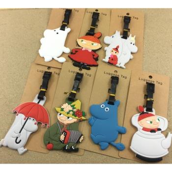 小肥肥一族行李牌 Moomin姆明一族行李箱包託運標識掛牌 包包掛件