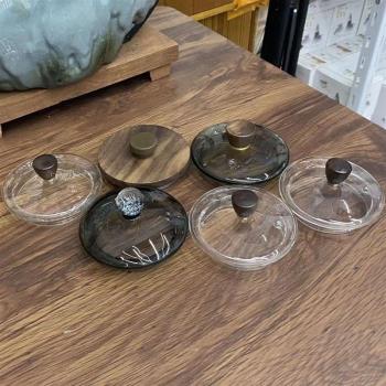 玻璃茶壺蓋配件通用提樑壺蓋茶漏過濾內膽蒸煮一體四代玻璃蓋子