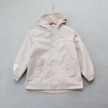春季新品120-170碼女童中長款連帽風衣外套