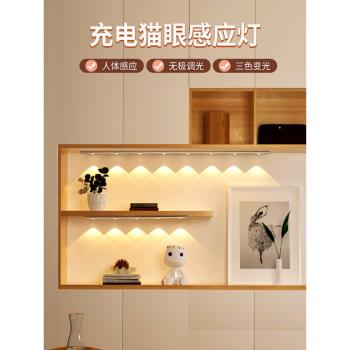 浴光人體感應燈條廚房衣櫃酒櫃鞋櫃玄關智慧無線充電自粘led燈帶