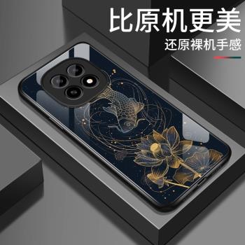 適用oppoa5手機殼保護套a5活力版情侶蓮花錦鯉簡約創意新款PKP110全包防摔軟殼OPPO高階外殼男女超薄玻璃硬殼