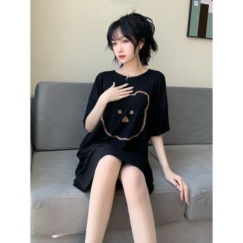 莫代爾卡通小熊學生宿舍夏季睡衣
