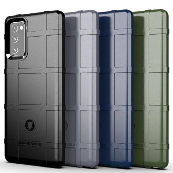 適用三星S21FE S21 Ultra A72 A52護盾手機套保護殼軟方格子防摔