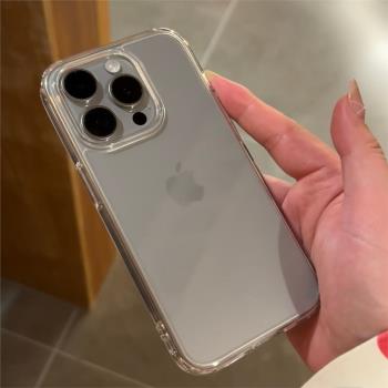 高階感透明殼加厚氣囊適用蘋果15promax手機殼iphone16pro防摔14plus新款矽膠軟殼12全包13保護套por男女外殼