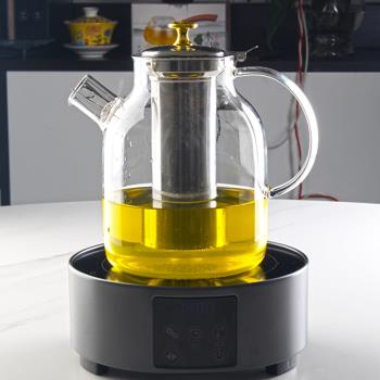 電磁爐專用煮茶壺耐高溫玻璃茶壺黑茶普洱茶具套裝養生壺大容量