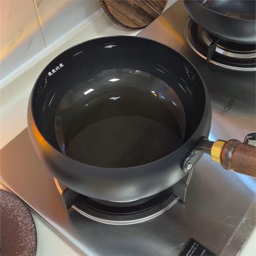 新品新款發售章丘大肚鐵鍋鍛打炒鍋奶鍋家用不粘鍋平底炒菜鍋燉鍋