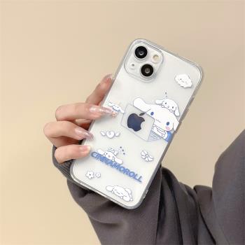 創意卡通哆啦A夢適用iphone14手機殼蘋果13promax玉桂狗12情侶11女款xsmax矽膠16全包8plus防摔7保護套15u軟