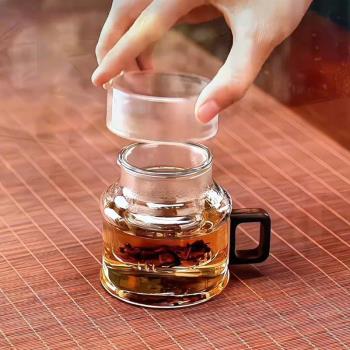 迷你玻璃茶壺養生一人用茶水分離單壺家用高階感加厚耐高溫可明火