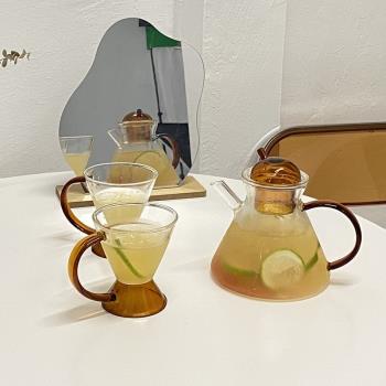 歐美法式玻璃茶壺ins風茶水分離耐熱高溫花茶杯具下午茶精緻套裝