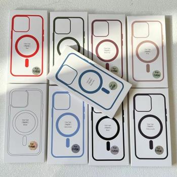適用蘋果16 iPhone13 14promax蘋果15plus 13PRO透明磁吸手機殼MagSafe防摔保護套蘋果11 12pro亞克力PC硬殼