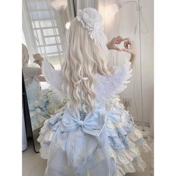 芙蝶之心Lolita哥特藍色掛脖洋裝jsk日常洛麗塔公主成人禮連衣裙