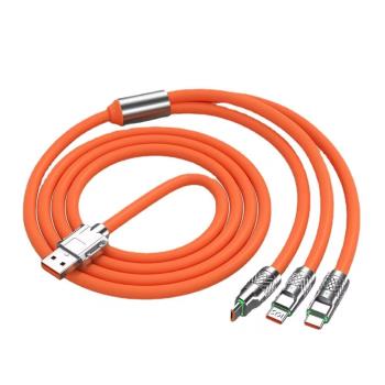 跨境貨源一拖三數據線三合一充電線超級快充機客線type-c安